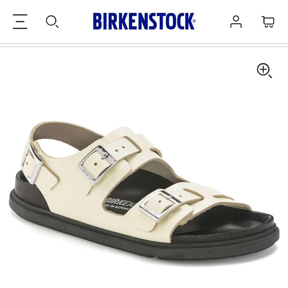 Birkenstock Cannes Leather Sandals - Butter - Picture 6 of 7